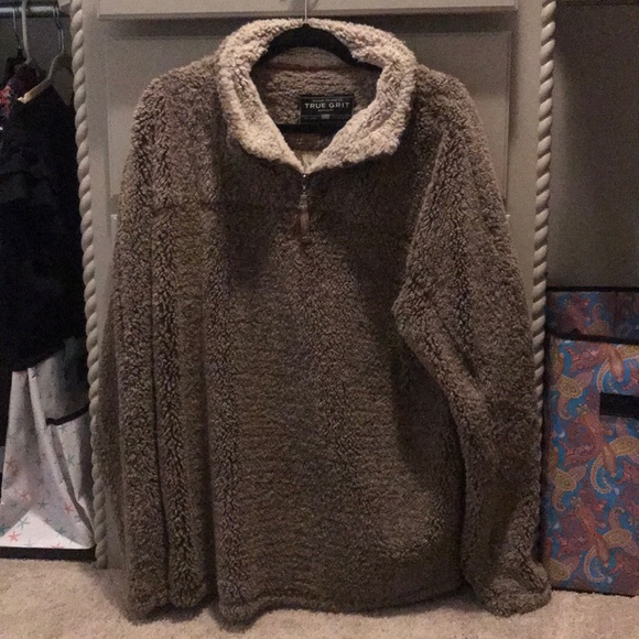 true grit sherpa pullover mens